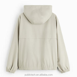 Veste à capuche décontractée surdimensionnée en polyester 100% personnalisée pour homme, avec cordon de serrage, imperméable et à capuche en caoutchouc - Product Image 6