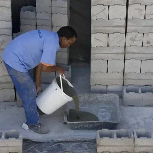 Blocs imbriqués en plastique de béton, 10 pièces, moules, briques creuses à vendre, mur décoratif