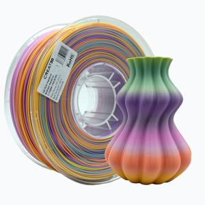 CREAT3D Vente en gros <span class=keywords><strong>LW</strong></span> <span class=keywords><strong>PLA</strong></span> + Rainbow <span class=keywords><strong>Filament</strong></span> pour imprimante 3D Multicolore 1.75mm Rainbow Faible poids <span class=keywords><strong>PLA</strong></span> + Meilleure ténacité <span class=keywords><strong>Filament</strong></span> 3D - Product Image 1