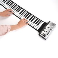 Entry-level Musical Instrument - 61-key Hand Roll Piano with Silicone Foldable Electronic Keyboard