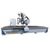 Máquina CNC de doble hilera y doble proceso 2060 para anidamiento, router CNC industrial para corte de madera, equipo para fabricación de muebles al por mayor