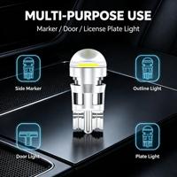 Ampoule LED SMD T10 W5W 3014 Canbus sans erreur 12V pour éclairage intérieur/extérieur de voiture, cale, feux de stationnement, plaque d'immatriculation, porte, feux de positionnement