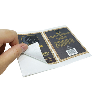 Tùy Chỉnh Vàng Lá Rượu Vang Nhãn Chai Nhãn Dán Kết Cấu Thiết Kế Lạ Mắt Cho Rượu Vang Đỏ Bao Bì Dính Tem Giấy Bao Bì Nhãn - Product Image 6