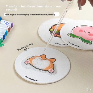 Jouets en éponge de pâte de bois à colorier faits à la main pour enfants Absorption d'eau Houle Art Craft Ensemble de jouets éducatifs - Product Image 4
