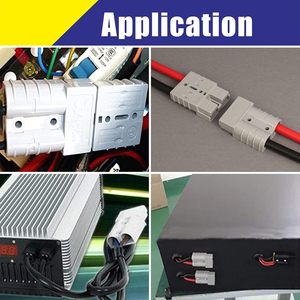 Andersons tương thích 1 Bộ 50amp 2 cực Power <span class=keywords><strong>Connector</strong></span> cắm grey với #6 AWG dây & 4 thiết bị đầu cuối pins 2 nhà ở kết nối - Product Image 5