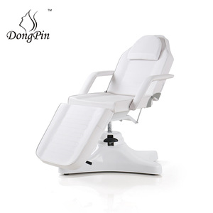 เตียงนวดเสริมความงาม Dongpin รุ่น DP-8222 ไฮดรอลิก หุ้มหนัง PVC สีขาว สำหรับใช้งานเชิงพาณิชย์ - Product Image 1