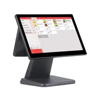 Machine de commande 15 "Ordinateur de bureau Simple Double Retail Pos Moniteur à écran tactile Système Pos tout-en-un avec Windows Android