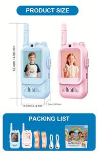 Talkie-walkie sans fil bidirectionnel pour enfants avec batterie intégrée, fonction vidéo et Wi-Fi 2,4 G – Cadeau jouet pour enfants - Product Image 5