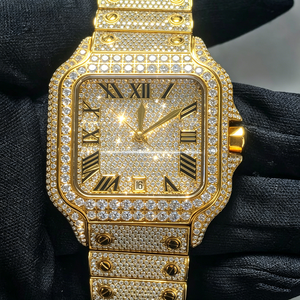 Orologi Meccanici Automatici da Uomo con Diamanti Moissanite, <span class=keywords><strong>Orologio</strong></span> Meccanico Placcato <span class=keywords><strong>Oro</strong></span> Rosa con Moissanite - Product Image 3