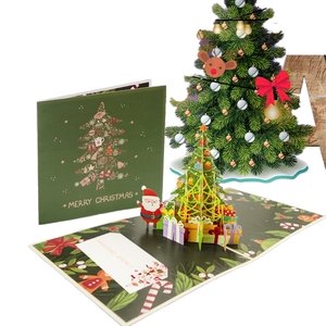 Yz Nhà Máy Bán Buôn <span class=keywords><strong>3D</strong></span> Giáng Sinh Thiệp Chúc Mừng Sáng Tạo Laser Hollow Thiết Kế Bù Đắp In Bao Bì Giấy Phước Lành Thẻ - Product Image 6