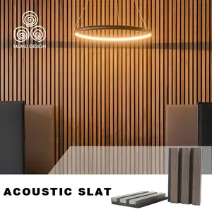 MUMU Real Colors Polyester Fiber Wood Slat Acoustic Wood Panel Sound Insulation Wall Board