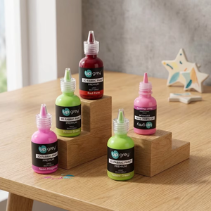 <span class=keywords><strong>Pintura</strong></span> Textil Personalizable al por Mayor, No Tóxica, Lavable, 24 Colores, Juego de 30 ml, <span class=keywords><strong>Pintura</strong></span> Permanente <span class=keywords><strong>para</strong></span> Tela, <span class=keywords><strong>Pintura</strong></span> Brillante <span class=keywords><strong>para</strong></span> Tela - Product Image 2