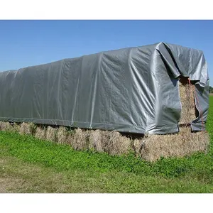 Australia Waterproof Agriculture Poly Tarp Pe Tarpaulin Suppliers Round Bale Hay Tarps Cover