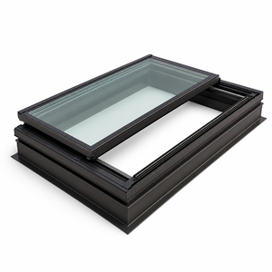 Puits <span class=keywords><strong>de</strong></span> lumière coulissant motorisé en aluminium avec panneau <span class=keywords><strong>de</strong></span> toit vitré pour villas contemporaines et salons - Product Image 2