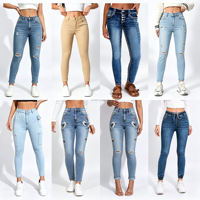 Nouveau jean droit pour femme, best-seller, extensible, taille haute, effet push-up, en denim de qualité supérieure