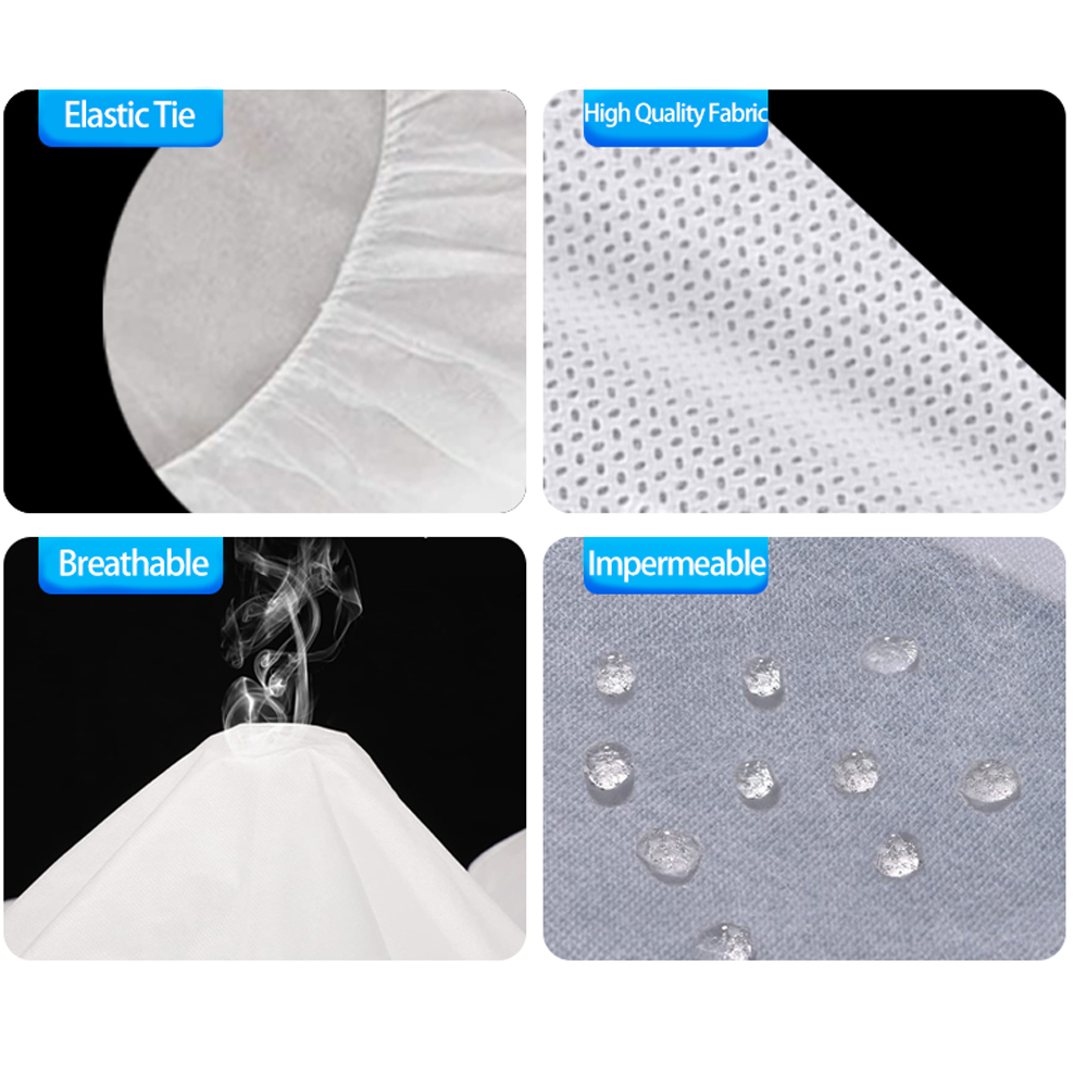 Водонепроницаемое покрывало для кровати, полностью эластичное покрывало для растяжки кровати, одноразовое покрывало для кровати для спа, четыре угла, эластичное
