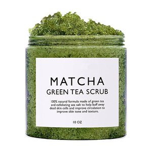 Marque privée <span class=keywords><strong>Exfoliant</strong></span> <span class=keywords><strong>Visage</strong></span> Corps au Thé Vert Naturel Biologique Matcha Blanchissant élimine les Vergetures et Exfolie - Product Image 1