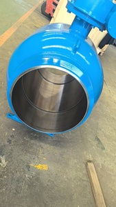 Vanne à boisseau sphérique en fonte entièrement soudée, entraînement électrique à vis sans fin, raccordement à brides, taille <span class=keywords><strong>de</strong></span> port 4 pouces, <span class=keywords><strong>d</strong></span>ébit <span class=keywords><strong>d</strong></span>'<span class=keywords><strong>eau</strong></span> 200 m³/h - Product Image 2