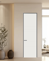 Porte en aluminium et bois Benison 45, imperméable, anti-insectes, design minimaliste pour salon et chambre, utilisation en environnement humide