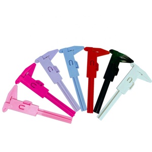 Venta al por mayor Tattoo Training Academy 80mm Mini plástico permanente medición maquillaje ceja regla colorido ceja herramienta de maquillaje facial - Product Image 5