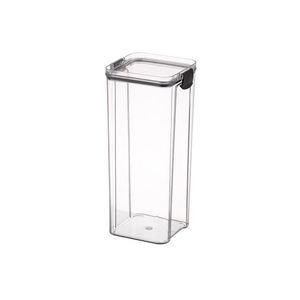 Pot de conservation alimentaire rectangulaire moderne en plastique blanc transparent de qualité alimentaire, avec fermeture à boucle, grande capacité, compatible lave-vaisselle - Product Image 3