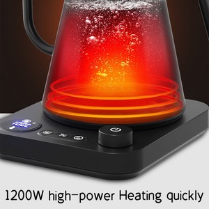 Hervidor eléctrico de cuello de cisne 1200W Potente control de temperatura Pantalla LCD Apagado automático 0.9L Verter sobre hervidor de café y té - Product Image 6