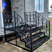 Rampe de Villa Personnalisée, Garde-corps Métalliques, Designs de Balustrades en Fer Forgé pour Balcon, Garde-corps de Luxe en Fer Forgé pour Escaliers