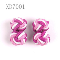 Boutons de manchette pour chemise homme, boucle en corde, couleur personnalisable, plaque bicolore, mode DIY, fil tressé, écologique, décontracté, formel, mariage