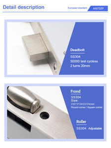 कारखाना कस्टम a5572zp सुरक्षा मोटिज़ दरवाजा लॉक सेट टिकाऊ एंटी-चोरी कुंजी अनलॉक वाटरप्रूफ एल्यूमीनियम स्टील आयरन सामग्री - Product Image 3