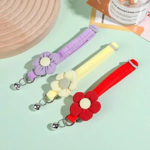 Safety Release Breakaway Safety Buckle Cute Floral <b>Pet</b> <b>Collars</b> with Bells <b>Collars</b> for Small Cats - Product Image 4