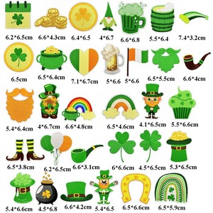 Patchs brodés à repasser à thème Saint-Patrick, vert Irlande, vente chaude, stock en vrac, prix bas, décoration DIY - Product Image 2