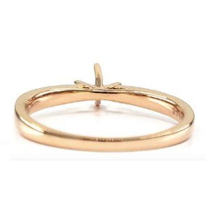 Chine vente en gros 18k or rose massif pavé classique réglage diamant véritable solitaire mariage bagues de fiançailles meilleures fêtes cadeaux - Product Image 3