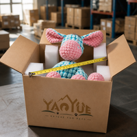 Jouet pour chien en peluche Popcorn de dessin animé avec corde en coton, jouet interactif à mâcher pour chiens de taille moyenne