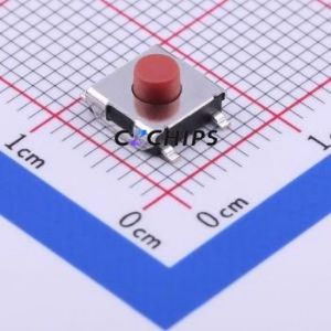 TS6637TP-4P Tactile Switch SMD-4P,6.2x6.2mm Switch Single Pole Single Throw Round Button 2.5N Vertical Mount - Product Image 1