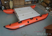 Bateau gonflable en PVC, mini yacht Catamaran
