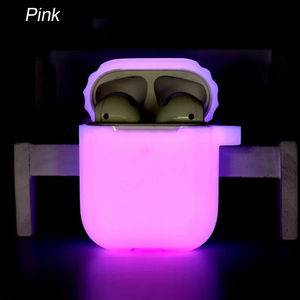 Vente en gros d'étuis pour écouteurs en silicone lumineux fluorescents pour <span class=keywords><strong>AirPods</strong></span> <span class=keywords><strong>1</strong></span> 2 3 4 Pro Pro 2 Nouveauté - Product Image 3