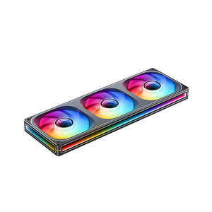 Jonsbo علبة تبريد سوداء وأبيض مع مروحة كمبيوتر ممتاز <span class=keywords><strong>12</strong></span> فولت مخزون جديد للألعاب من الألومنيوم - Product Image 1