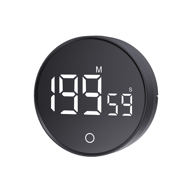 Magnetic Plastic Eco-Friendly Kitchen Timer for Cooking Loud Alarm Large LED Display Rotating Countdown Pomodoro Timer Seniors