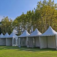 Carpa de Almacenamiento para Eventos, Bodas, Fiestas, Exposiciones, con Estructura de Aluminio Blanco para Exteriores, Techo de PVC, Tipo Gable