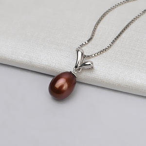 Pendentif en argent S925 style germes de soja, simple et compact, accessoire de perles DIY pour femmes, support vide, 877-Composants de bijoux - Product Image 2