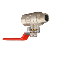 Vanne à boisseau sphérique en laiton à alésage réduit PN 16 à filetage mâle Vanne en laiton de norme européenne nickelée 1/2 "3/4" 1"