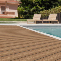 Tarima de WPC Coextruido con Acabado Moderno, Resistente al Agua, para Exteriores, Baños, Jardines, Patios, con Aspecto de Madera, Resistente a la Decoloración