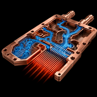 Placa Fría Líquida de Aleación de Cobre Impresa en 3D Personalizada para Enfriamiento de GPU, Servidores de IA, IGBT y Vehículos Eléctricos