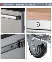 Armoire à outils d'atelier en acier robuste avec tiroirs, revêtement en poudre, OEM pour établi de garage