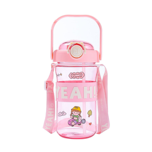 Lindo Sanrioed taza de paja <span class=keywords><strong>Mymelody</strong></span> Kuromi dibujos animados Regalo De vacaciones chica doble bebida taza belleza niños botella de agua de plástico - Product Image 1
