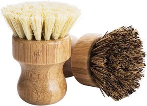 Paquete de 3 Mini cepillos para lavar platos, kit de cepillos para fregar con fibras combinadas y Templo para limpiar ollas, sartenes y verduras - Product Image 6
