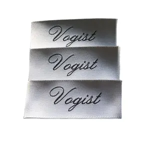 Fabbrica della cina che cuce sull'etichetta tessuta del ricamo del logo di marca per le etichette del collo