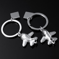 Mode En Gros Personnalisé Émail Porte-clés Souvenir Simulation Avion 3D Mini Alliage De Métal Porte-clés