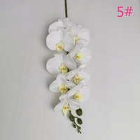 Vente en Gros d'Orchidées Phalaenopsis Artificielles de Haute Qualité, 9 Têtes, pour Décoration de Maison et Mariage