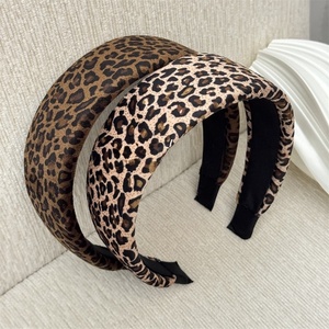 جودة عالية فاخرة مصمم عصابات الرأس ليوبارد طباعة الإسفنج عقال سبا عريض عقال سبا النساء اكسسوارات الشعر - Product Image 3